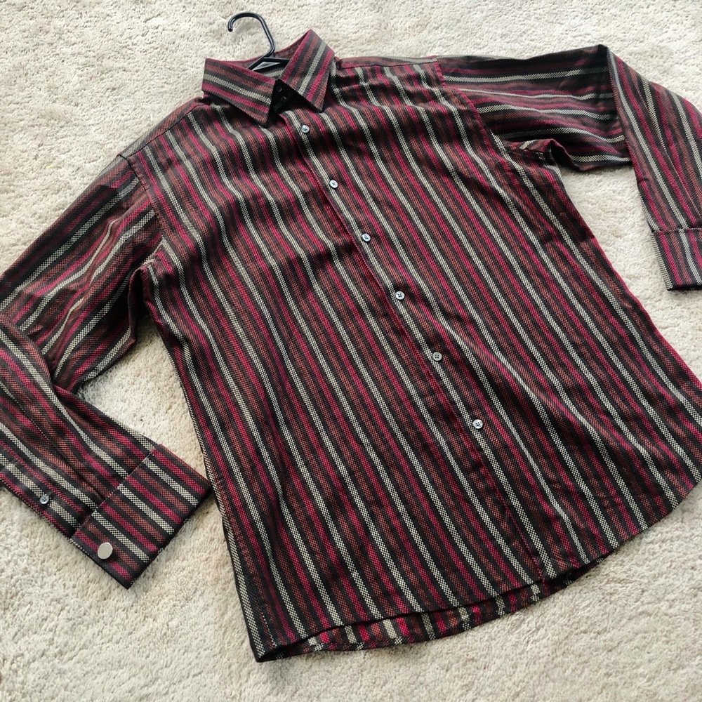 Murano Button Down Striped Shirt - image 2